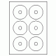 505 - Label Size Mini CD Label - 6 labels per sheet